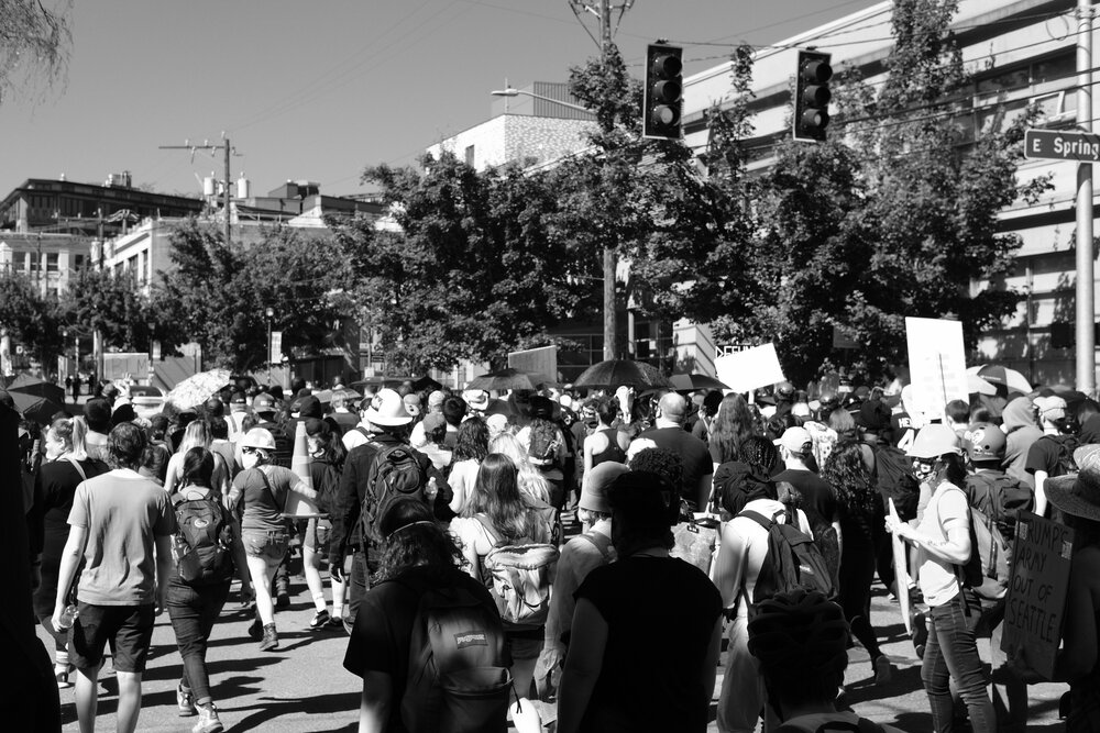 Protest march, Capitol Hill, Seattle, 25 July 2020.